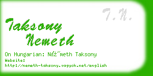 taksony nemeth business card